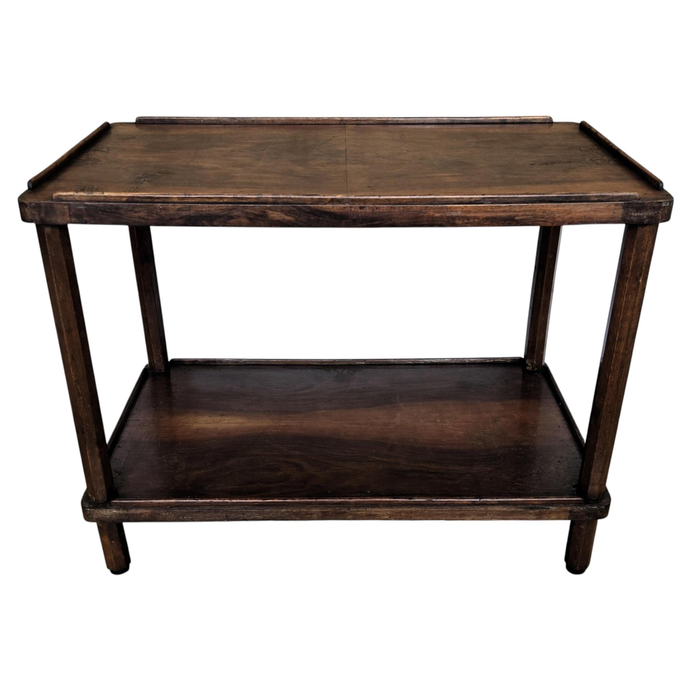 Italian 1940s Art Deco Mid-Century Walnut Burl Dry Bar Cabinet Table