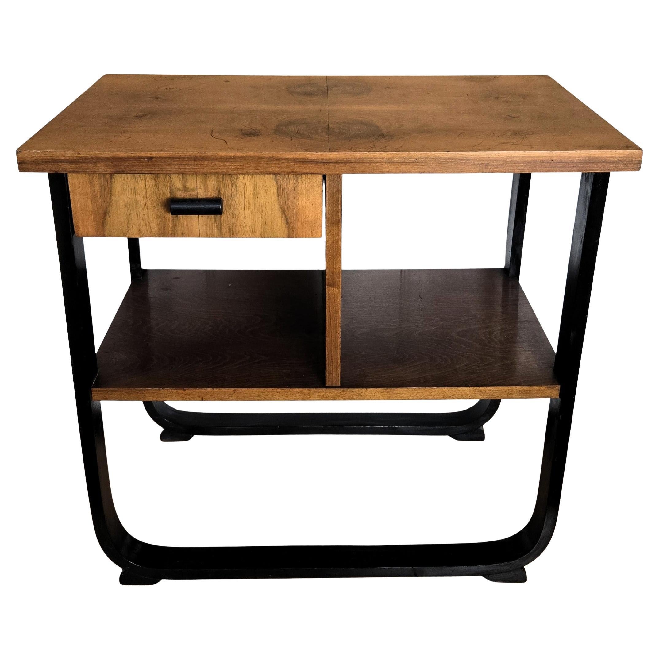 Italian 1940s Art Deco Midcentury Walnut Burl Dry Bar Cabinet en venta