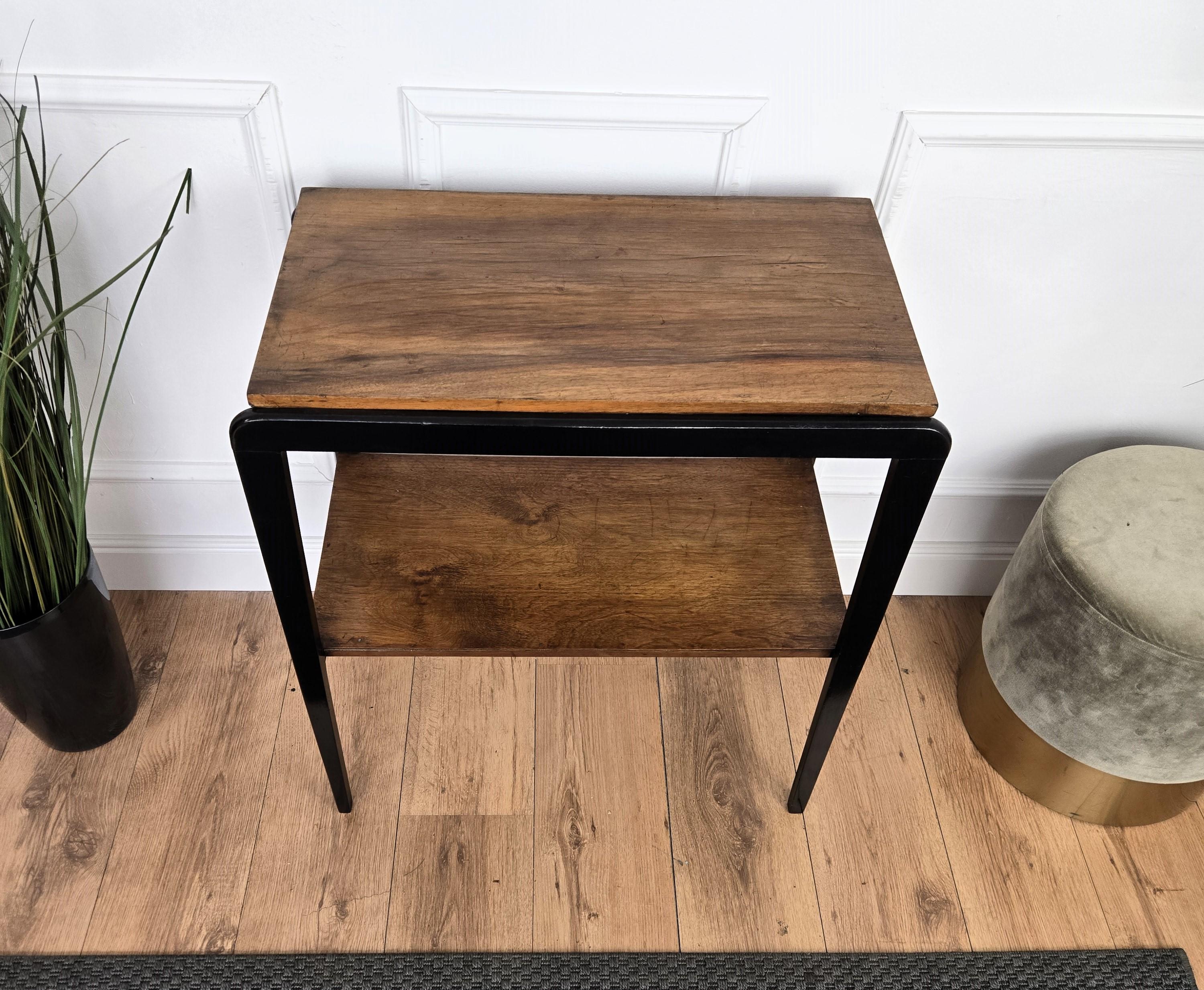 Table à cocktail italienne 1940s Art Deco Midcentury Bar Side en bois en vente 1