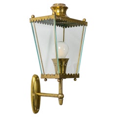 Italian 1940s Brass Lantern Sconce