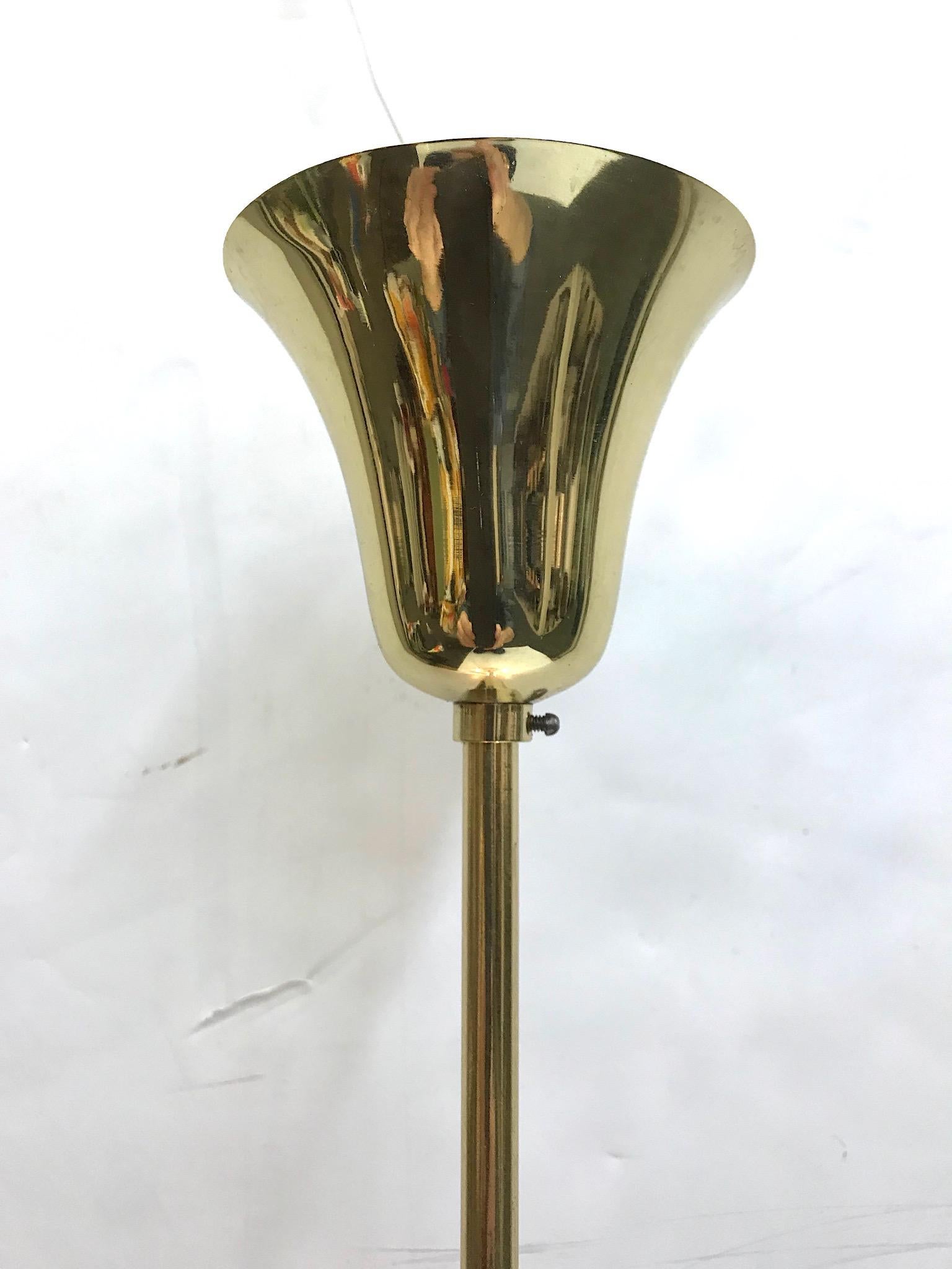 Italian 1940s Brass with Glass Panels Lantern / Pendant Light 3