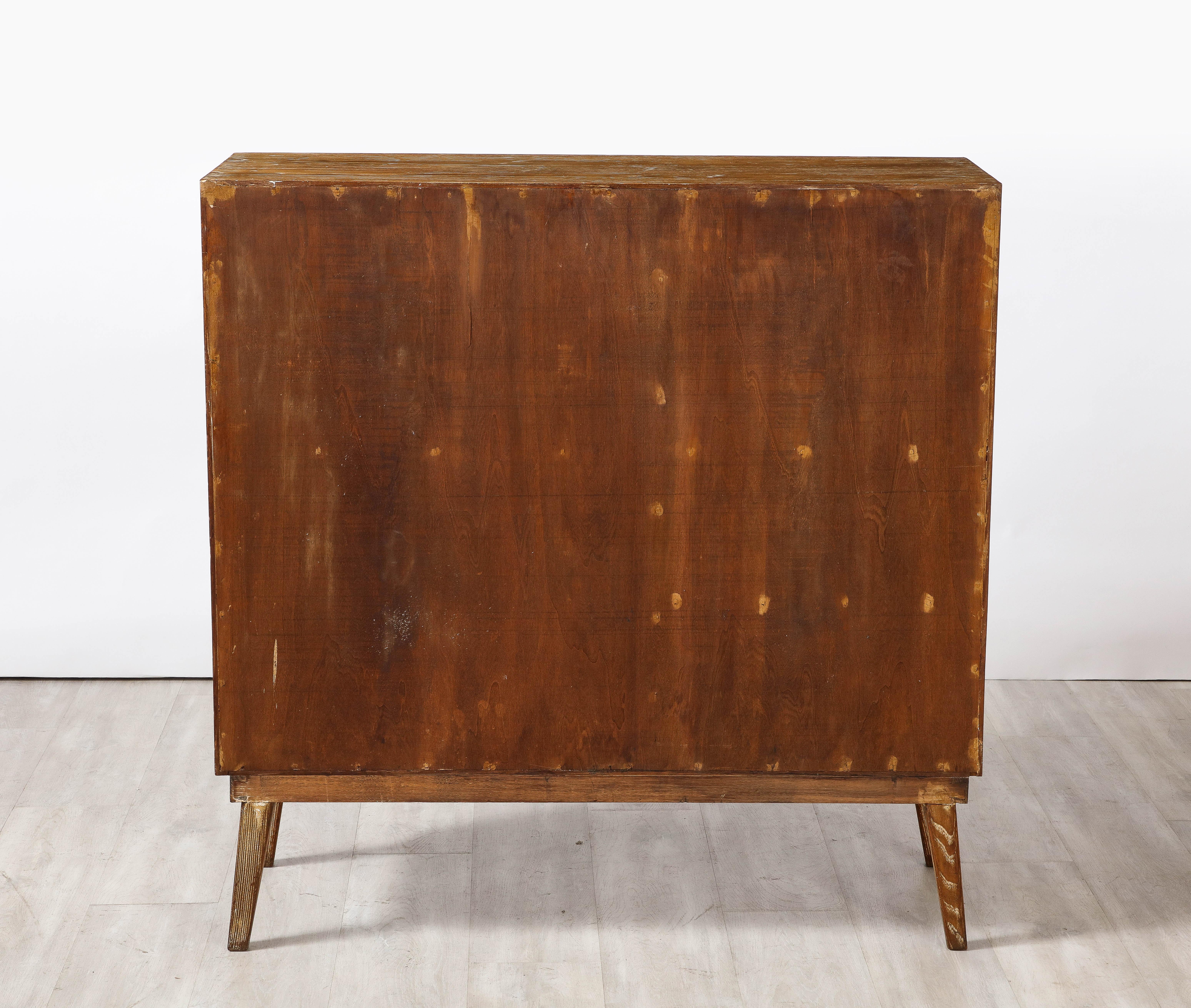 Italian 1940's Cerused Oak Cabinet or Dry Bar For Sale 3