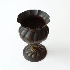 Italian 1940s Classical Twirl Copper Vase