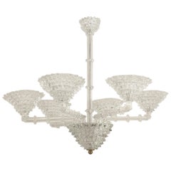 Vintage Italian Mid-Century Glass Chandelier