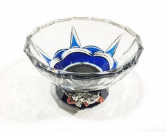 Italian 1940s Crystal Bowl, Milan, circa 1940