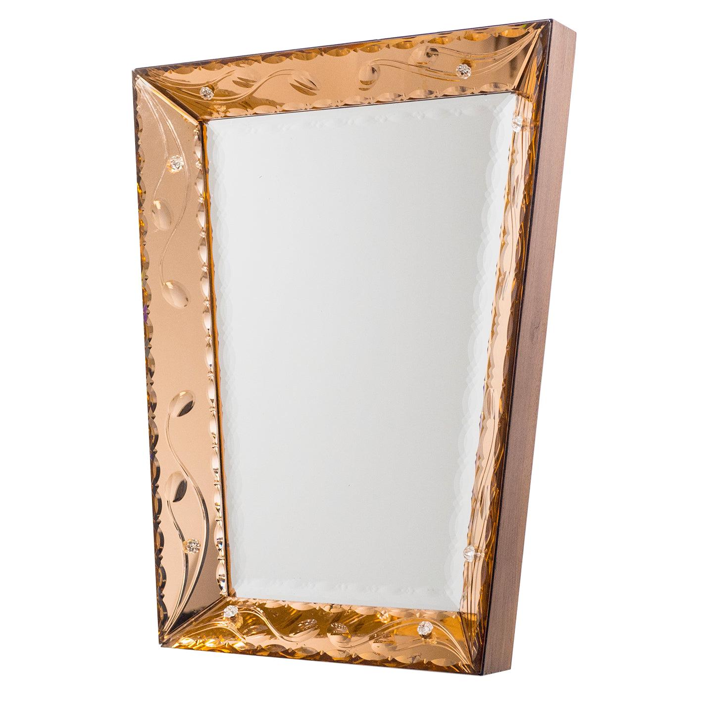 Italian 1940s Cut Crystal Mirror