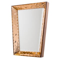 Italian 1940s Cut Crystal Mirror