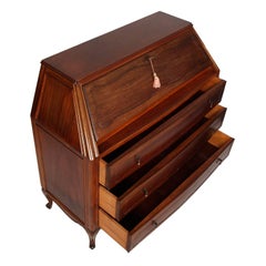 1950s Secretaire Troumeau Desk, by Permanente Mobili Cantù, Gio Ponti Style