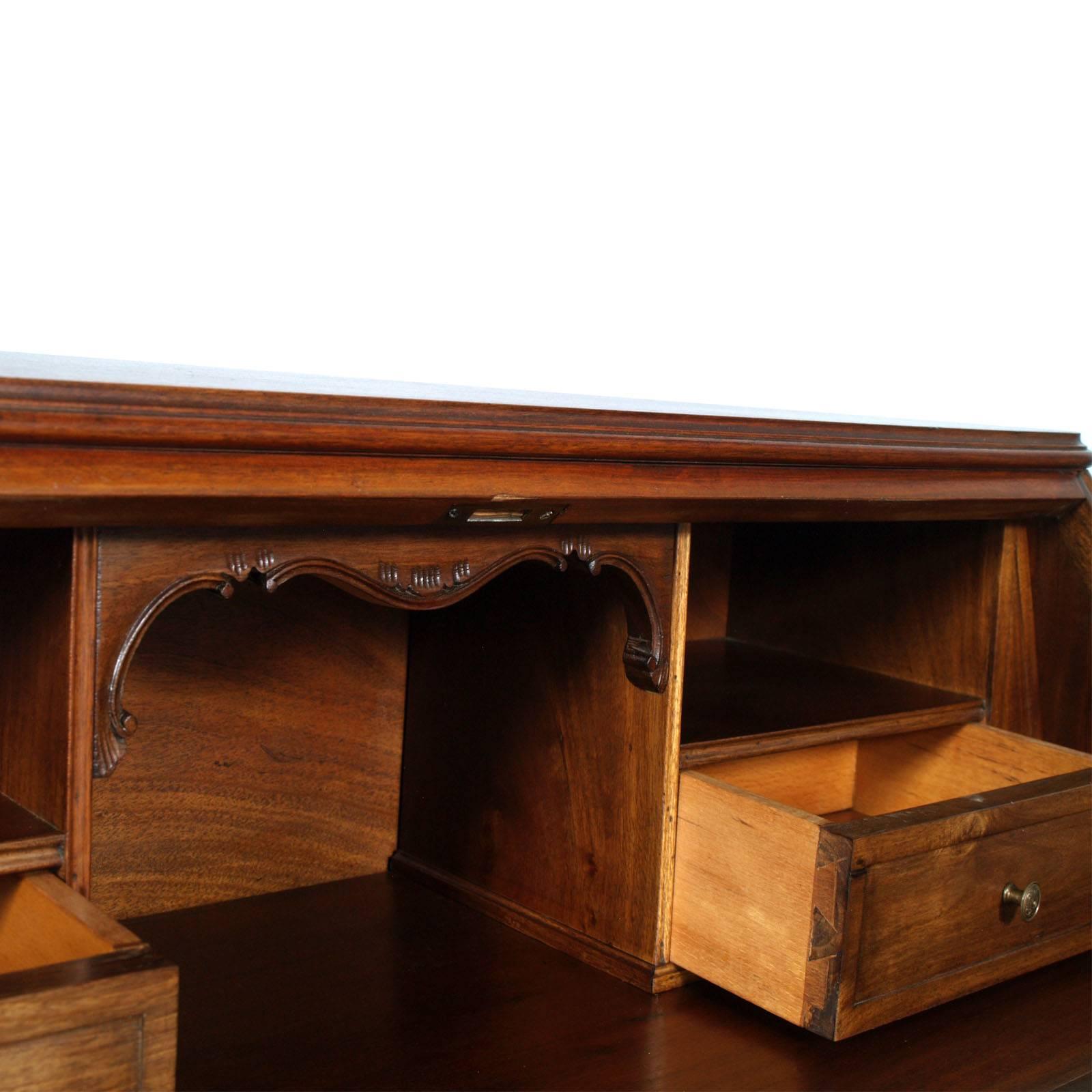 Mid-Century Modern 1950s Secretaire Troumeau Desk, by Permanente Mobili Cantù, Gio Ponti Style For Sale