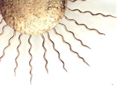 Italian Mid-Century Sunburst Gilt Wall Sconce