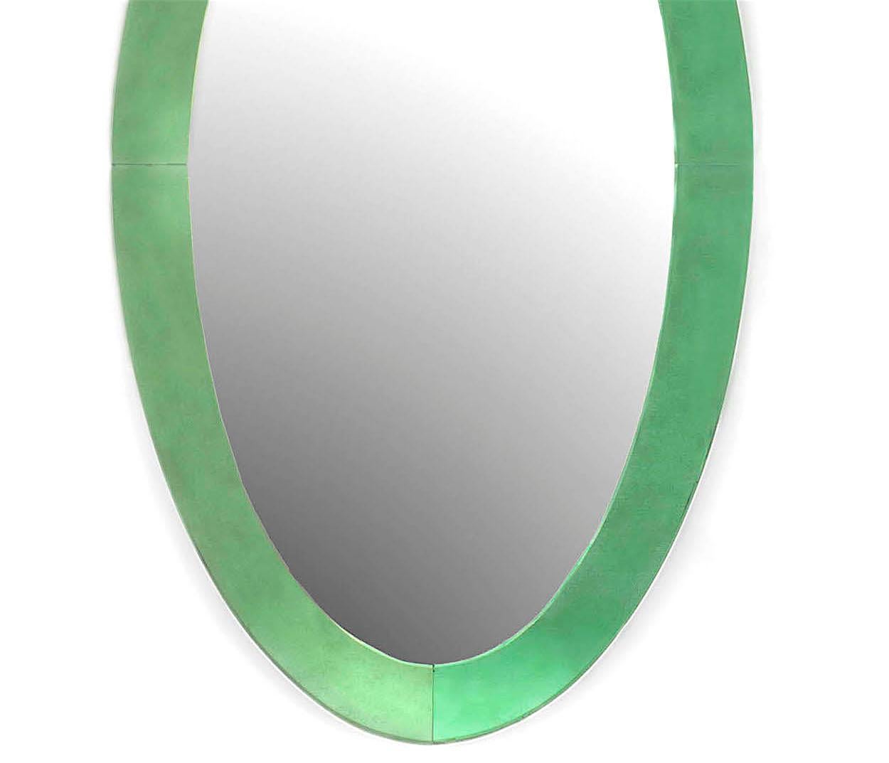 Italian 1940s Large Framed Wall Mirror, by Fontana Arte   In Good Condition In New York, NY