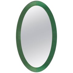 Italian 1940s Large Framed Wall Mirror, by Fontana Arte