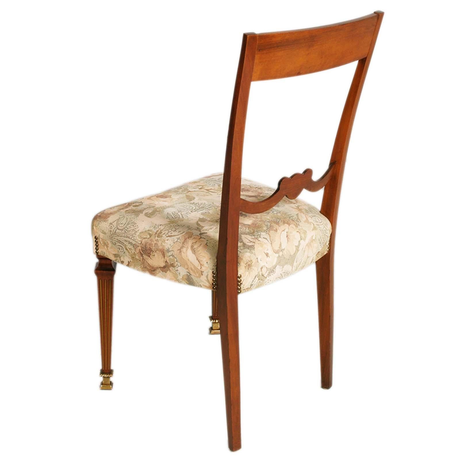 20th Century Italian 1940s Mid-century Six Chairs by Paolo Buffa for Brugnoli Mobili Cantù For Sale