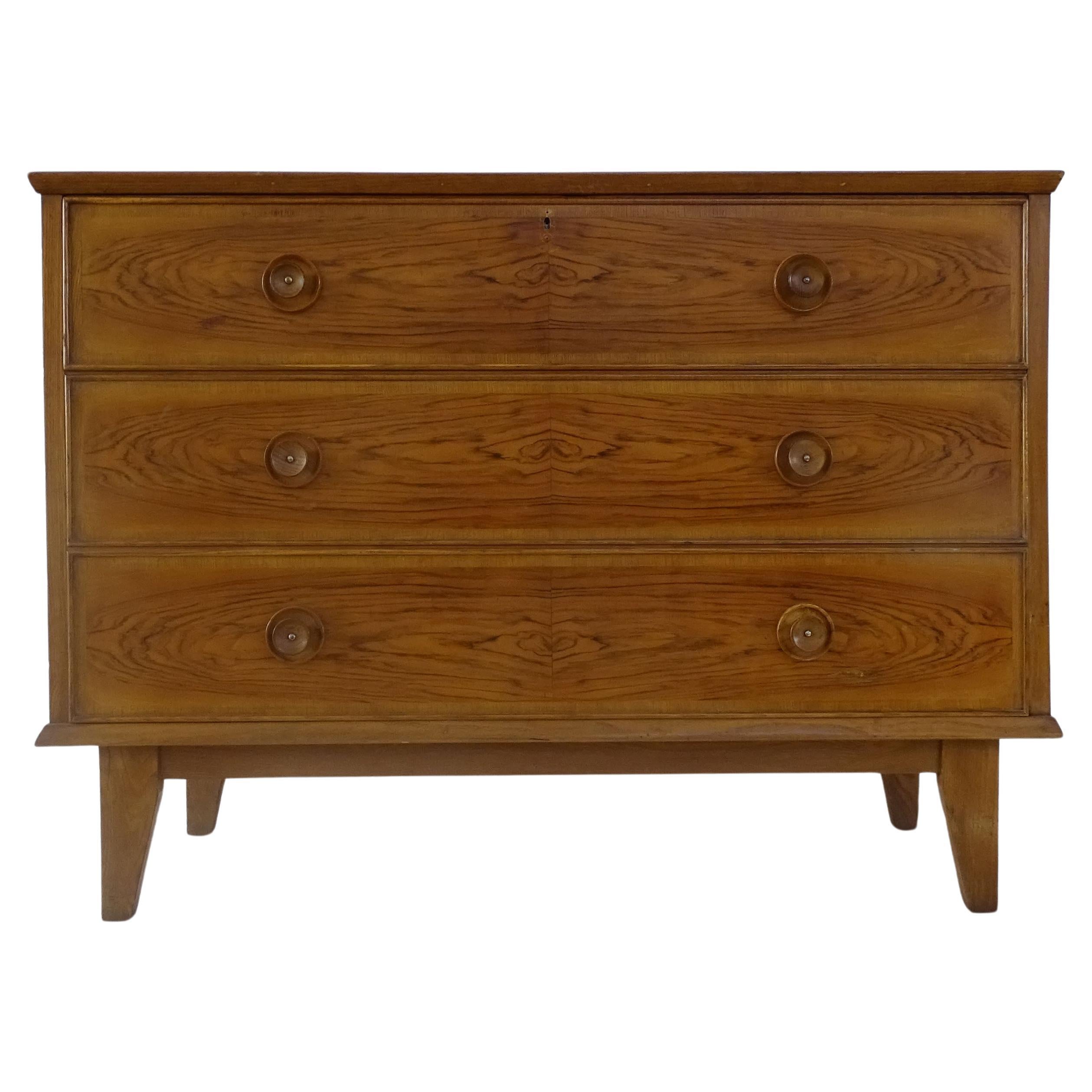 Italian 1940s Oak chest of drawers