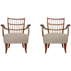 Italian Pair of 1940s Armchairs