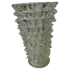 Italienische 1940er "Rostrato" Murano Glas Vase von Barovier & Toso