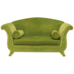 Vintage Italian 1940s Style Modern Loveseat