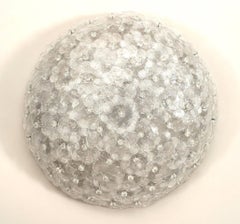 2 Italian Mid-Century Murano Glass Flower Ceiling Fixtures