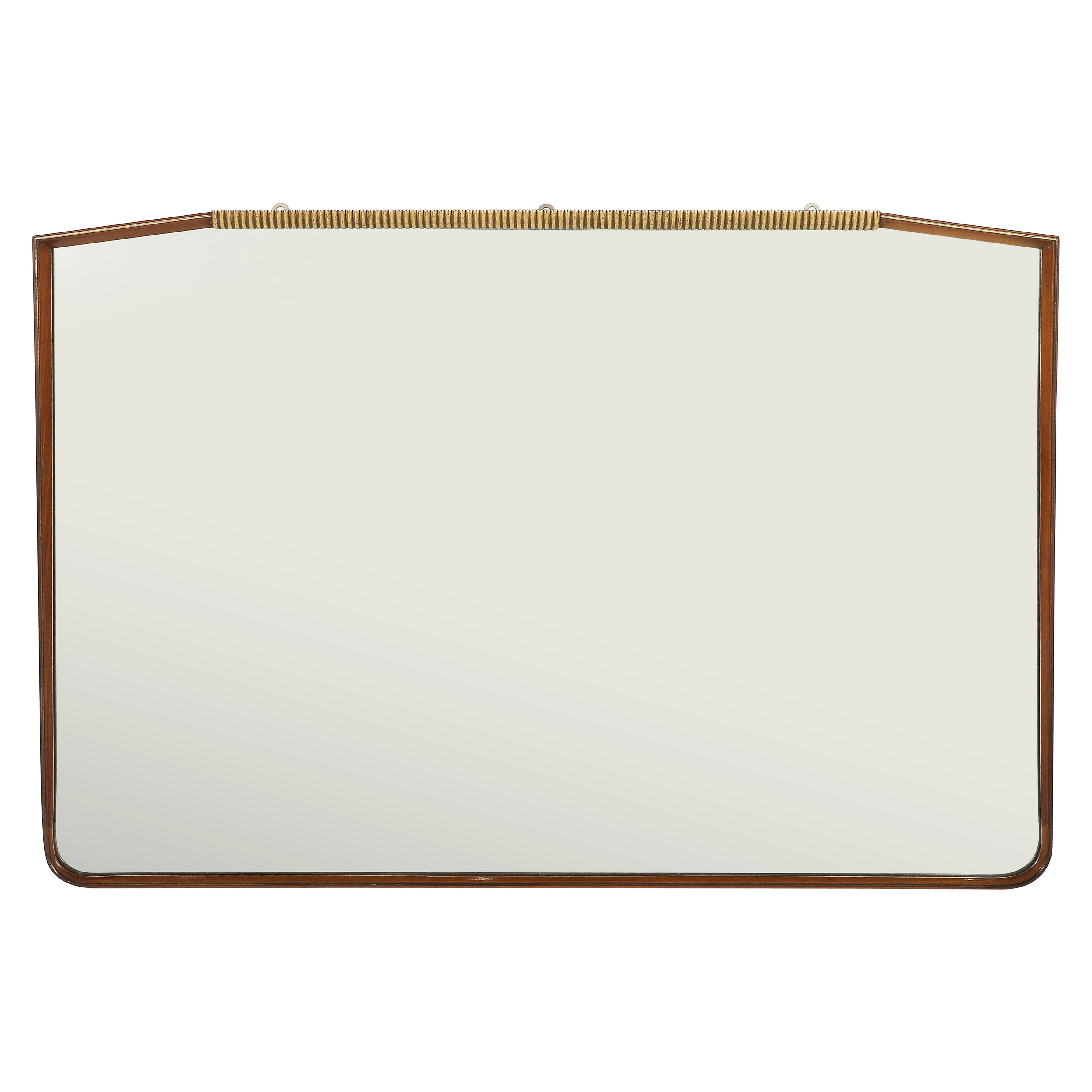 Italian 1940
s Walnut and Gilt Wall Mirror