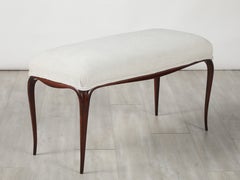 Italian 1940's Walnut Bench