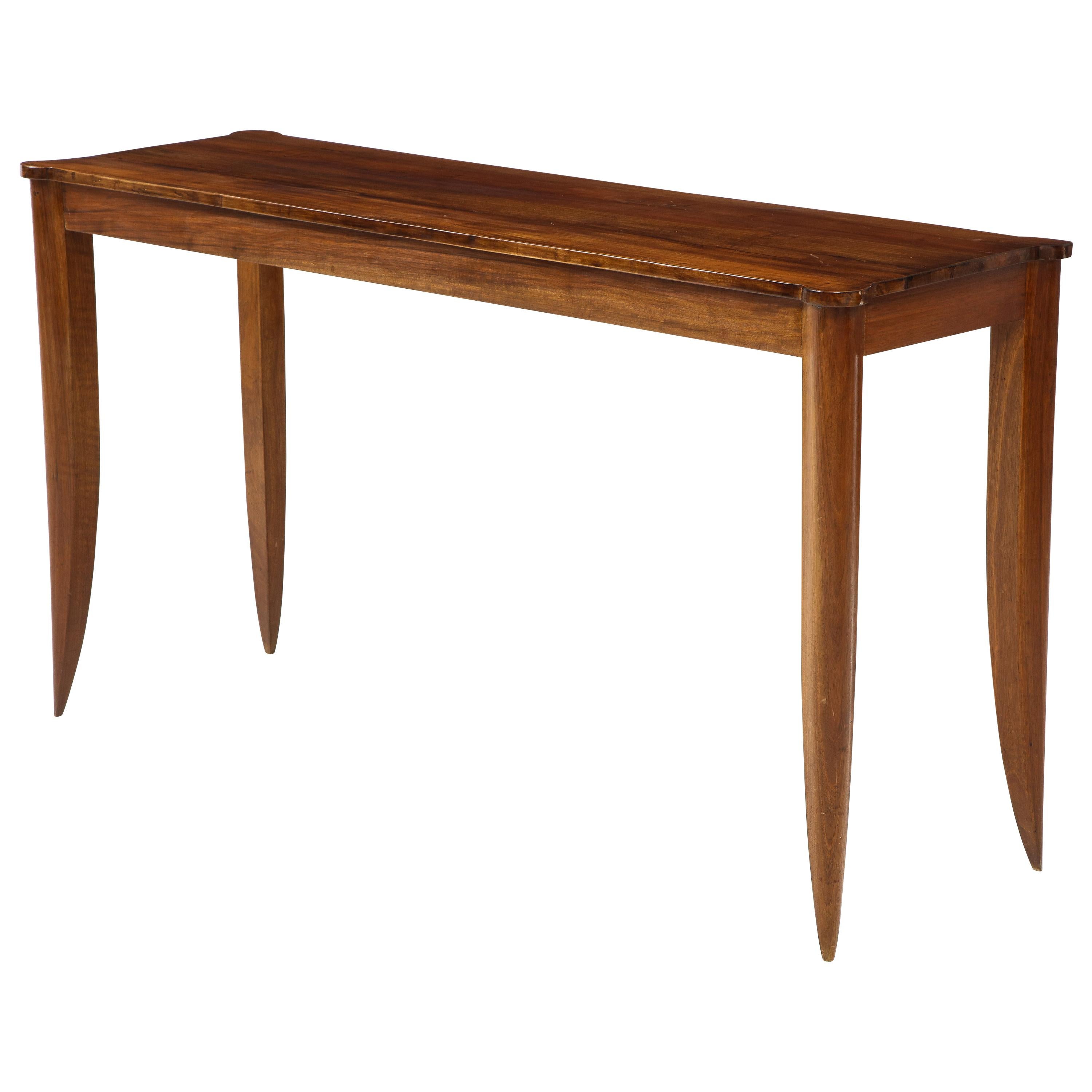 Italian 1940s Walnut Console Table