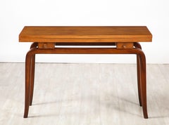 Italian 1940's Walnut Folding Writing Desk or Console Table, Italy, circa 1940