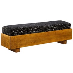 Italian 1940s Walnut Long Bench