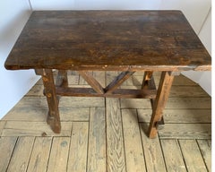 Italian 1940s Walnut Small Side Table