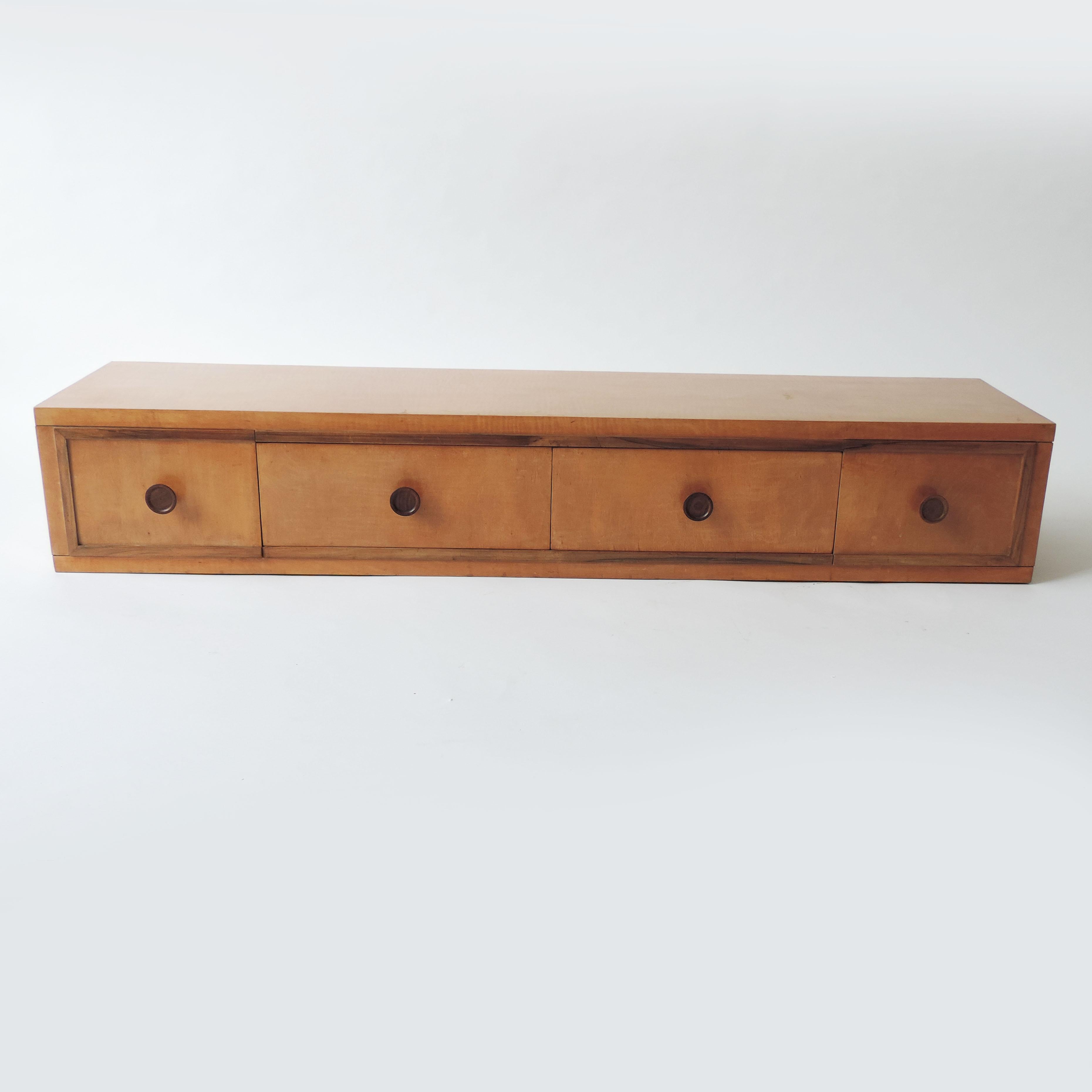 Mid-20th Century Italian 1940s Wooden Wall Mounted Console