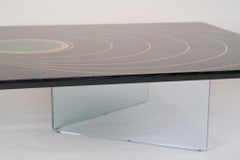 Italian 1950 square coffee table