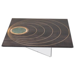 Mesa de centro cuadrada italiana de 1950