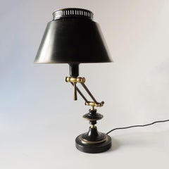 Italian 1950s Adjustable Table Lamp in Brass
