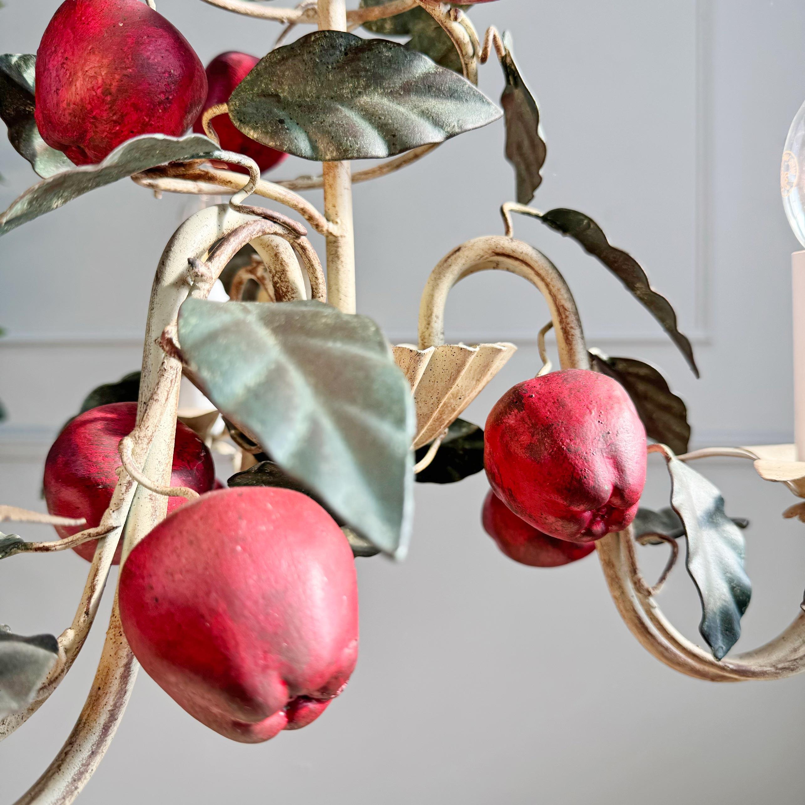 Italian 1950's Apple Tole Chandelier 3