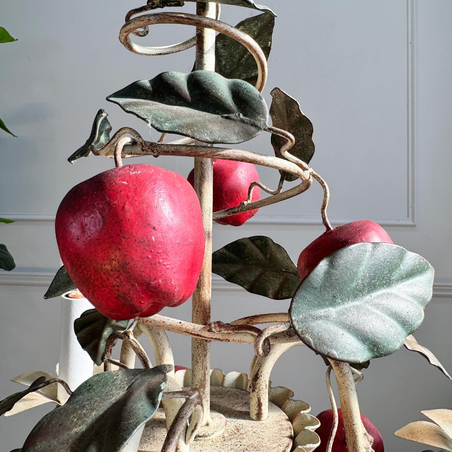 Mid-20th Century Italian 1950's Apple Tole Chandelier