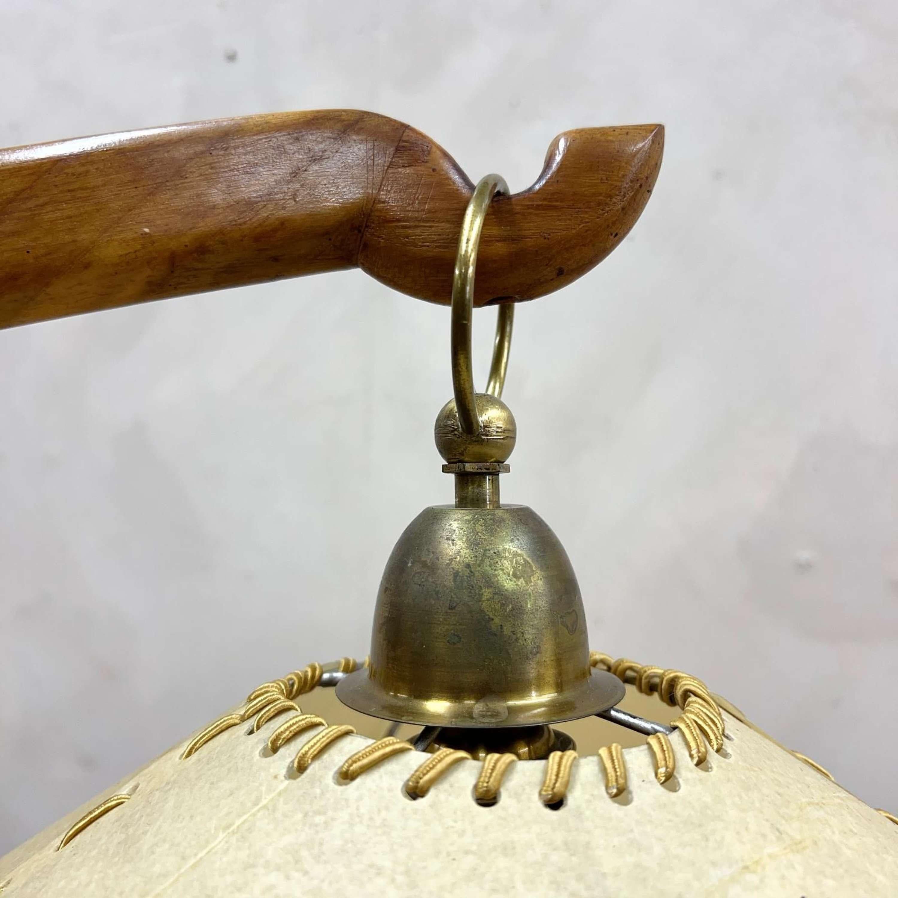 Beech Italian 1950's Arched Floor Lamp Arc