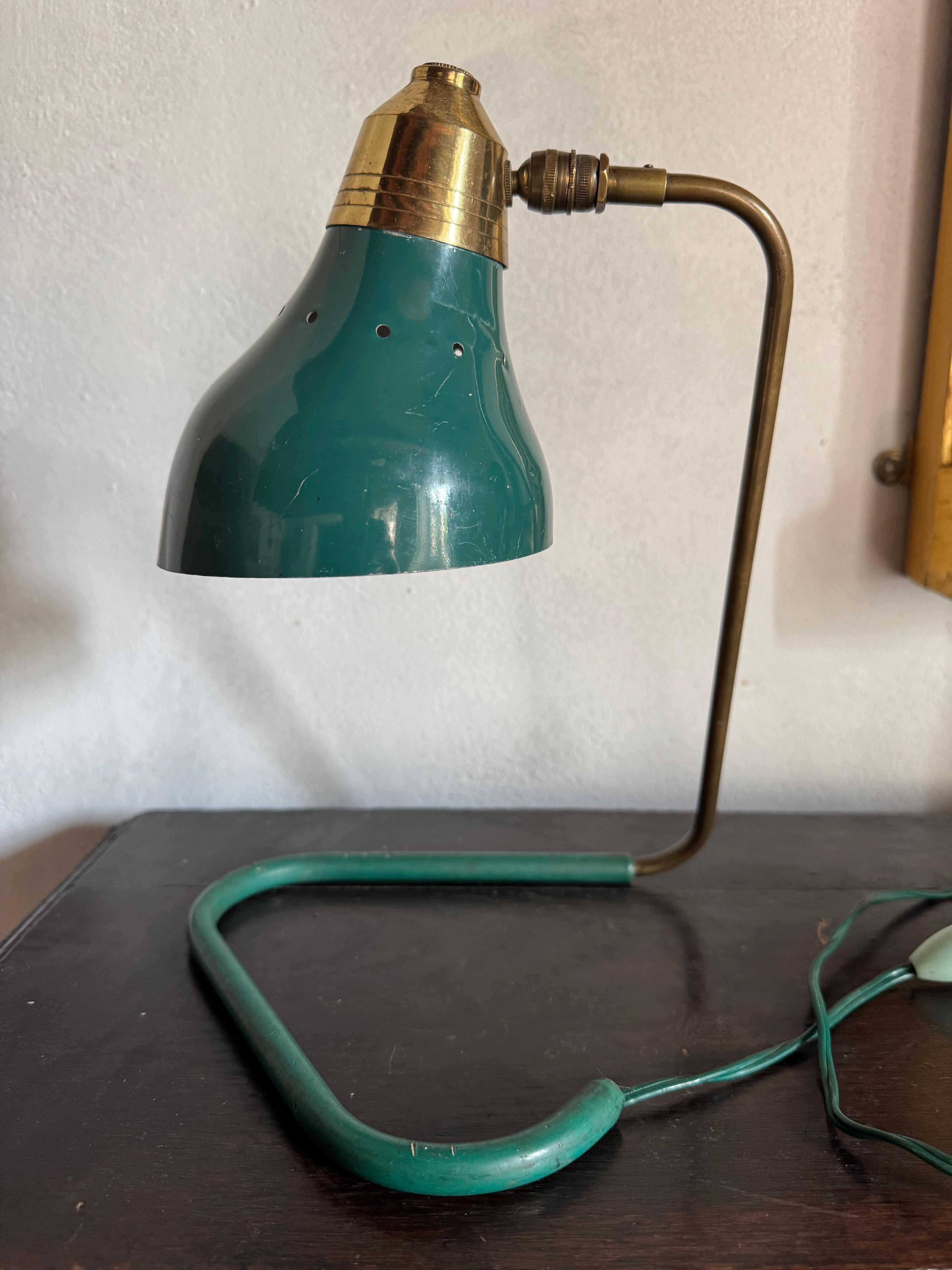 Mid-Century Modern Italian 1950’s articulating desk lamp For Sale