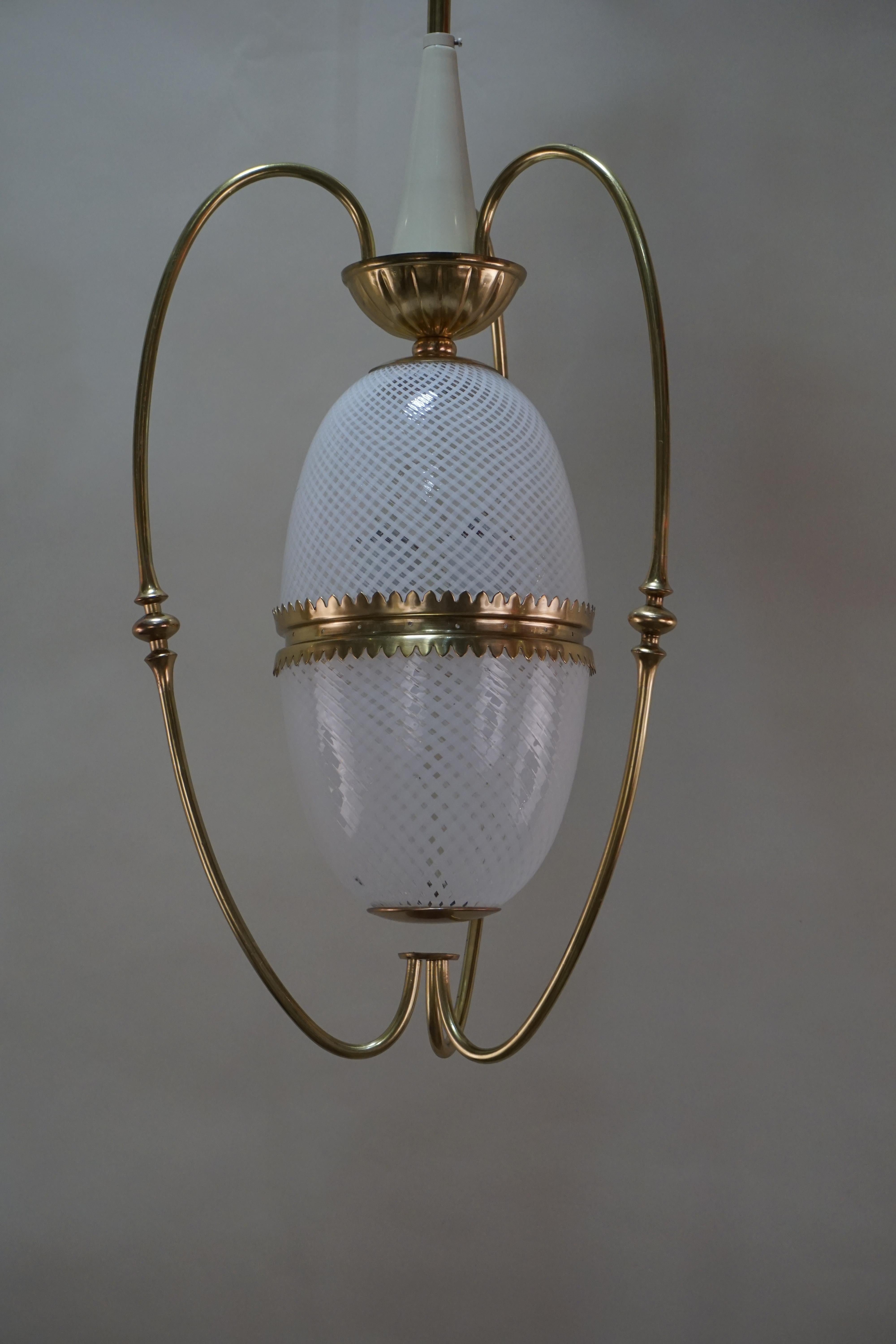 Italian 1950s Blown Glass Lantern 8
