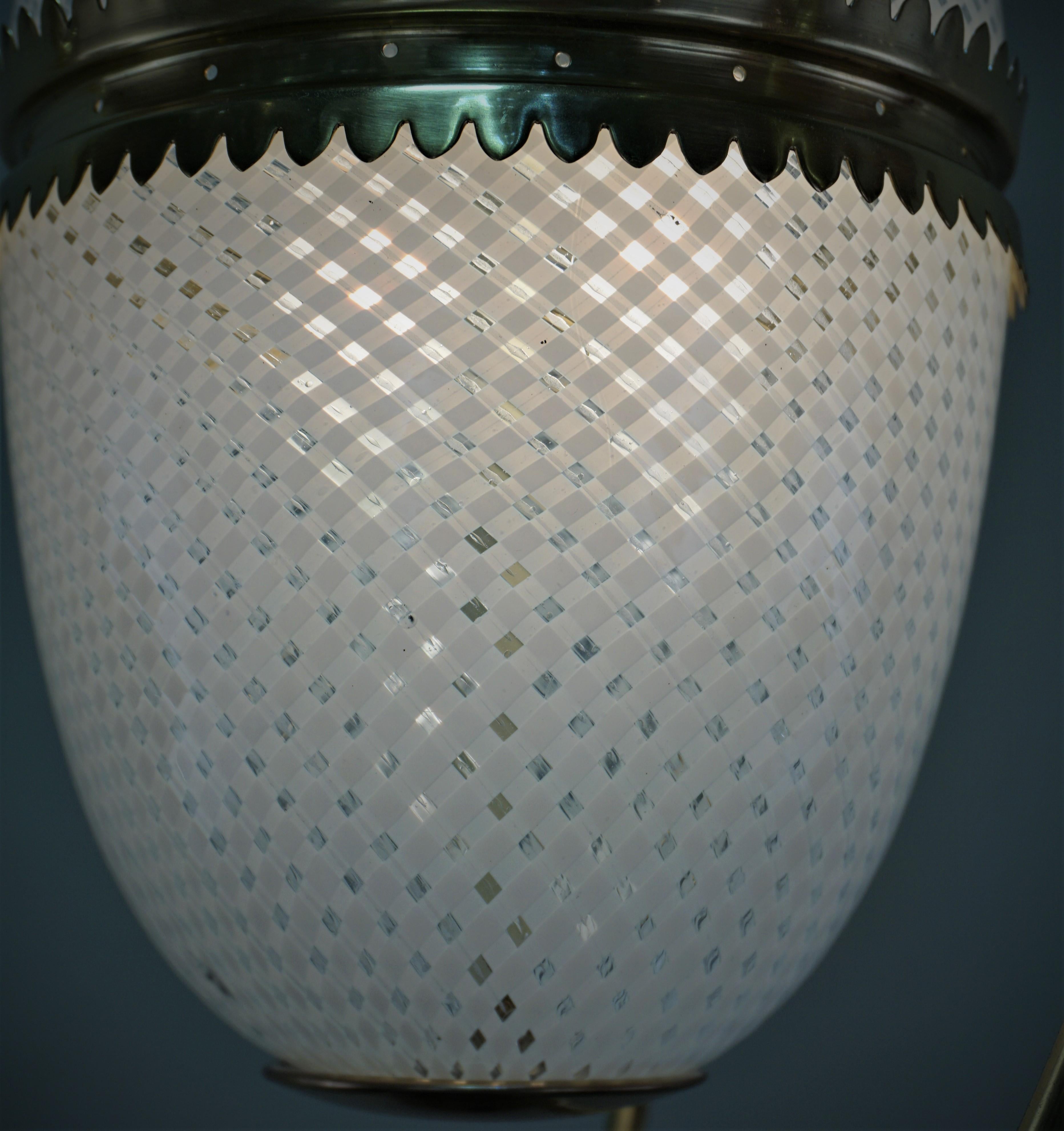 Mid-20th Century Italian 1950s Blown Glass Lantern