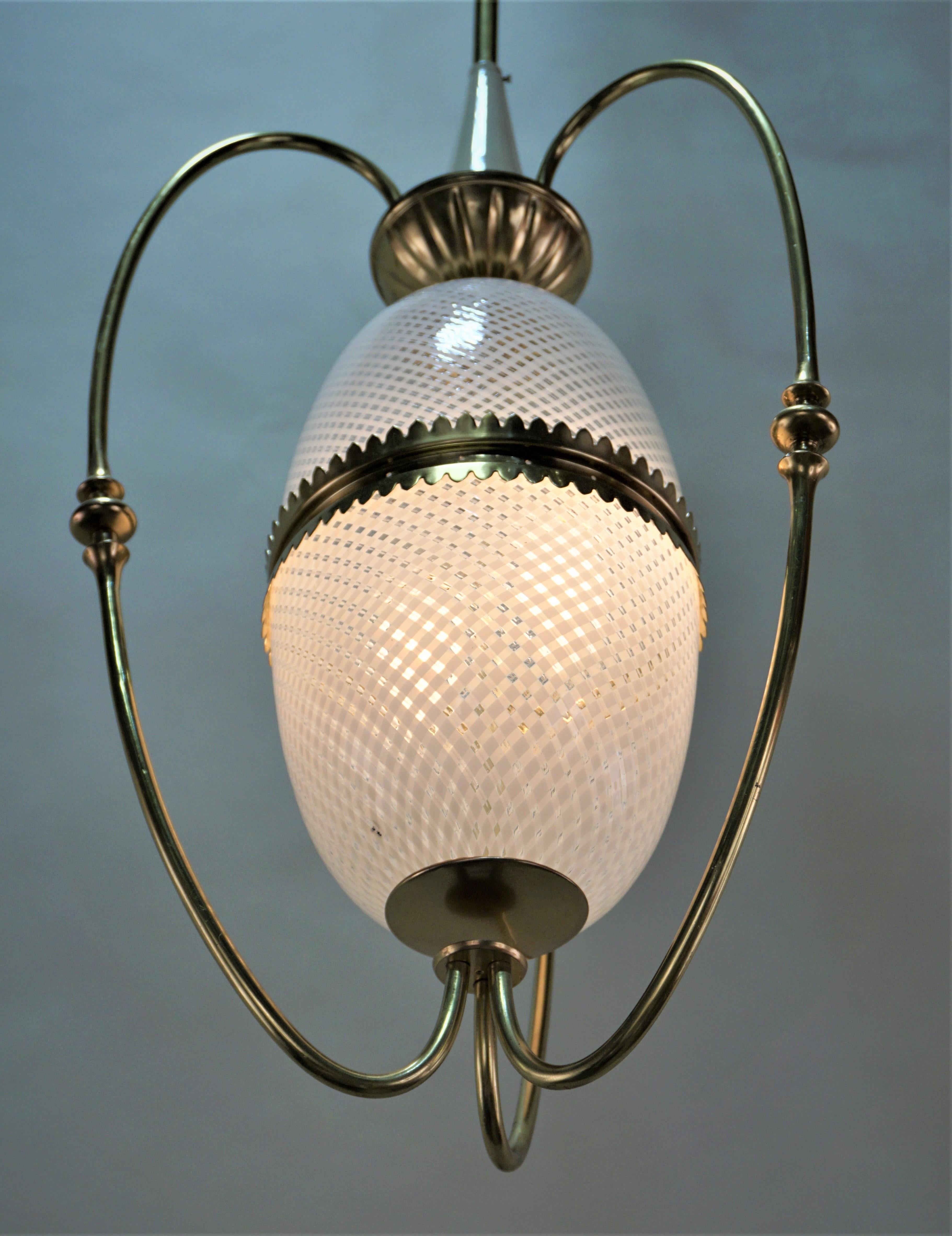 Italian 1950s Blown Glass Lantern 4