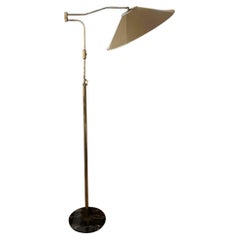 Italian 1950s Brass Floor Lamp With Marble Base