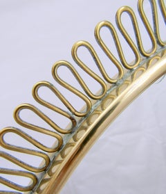 Italian 1950s Brass Framed Dressing Table Mirror