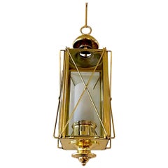 Retro Italian 1950s Brass Nautical Style Lantern