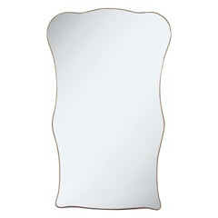 Italian 1950
s Brass Shaped Wall Mirror, Att. Gio Ponti