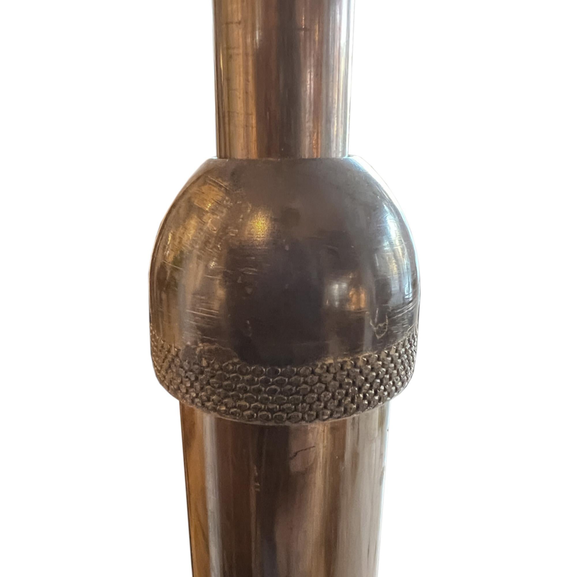 Hand-Crafted Italian 1950s Brass Swing Arm Floor Lamp