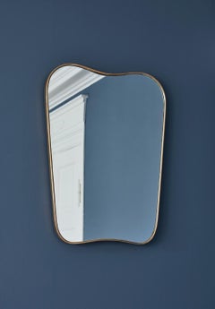 Italian 1950s Brass Wall Mirror