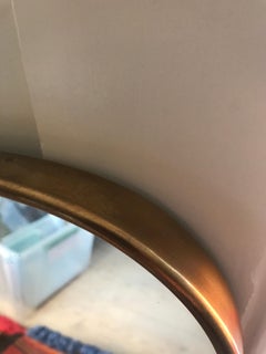 Italian 1950s Brass Wall Mirror