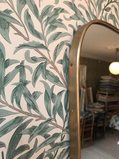 Italian 1950s Brass Wall Mirror