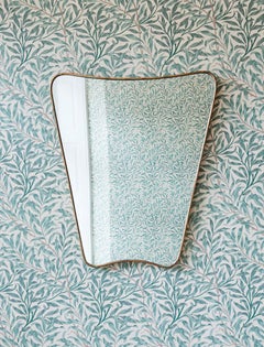 Italian 1950s Brass Wall Mirror