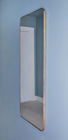 Italian 1950s Brass Wall Mirror