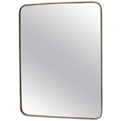 Italian 1950s Brass Wall Mirror